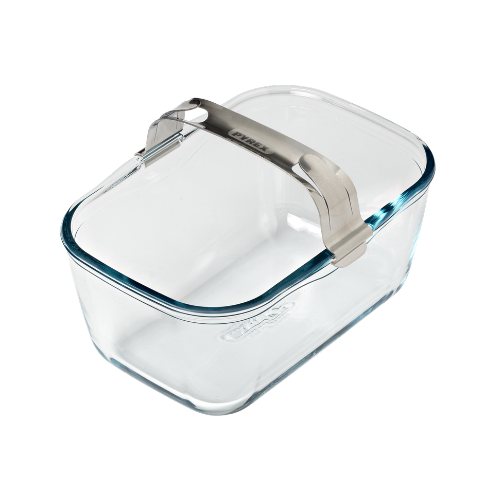 Plat airfryer en verre avec poignée amovible