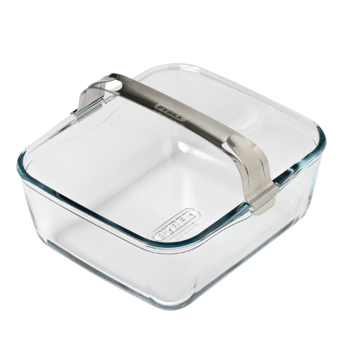 Plat airfryer en verre avec poignée amovible