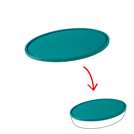 Cook & Store - Oval peacock green XL replacement lid