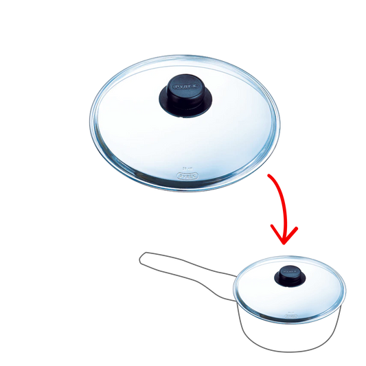 Niet-magnetronbestendige glazen deksel - Classic