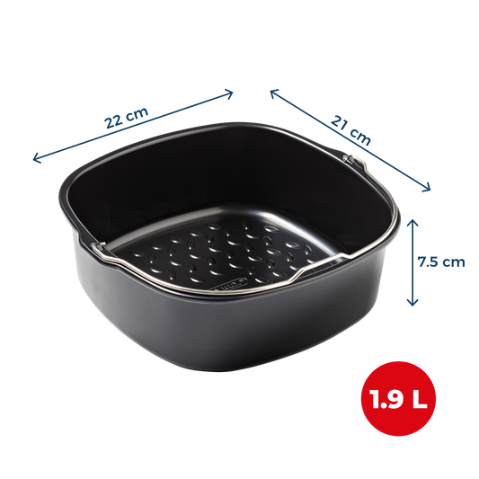 Quadratische Metallplatte, die mit Air Fryer kompatibel ist