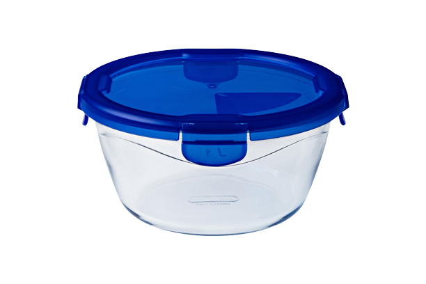 aufbewahrung glas deckel Cook&Go - Runde Aufbewahrungsdose aus Glas mit wasserdichtem Deckel