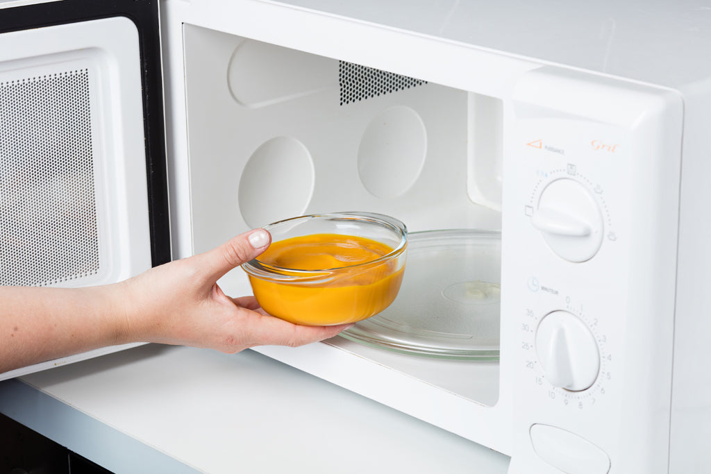 Pot bébé en verre avec couvercle rose et bleu- My First Pyrex+