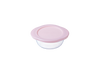 Pot bébé en verre avec couvercle rose et bleu- My First Pyrex+