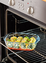 Contenitore per microonde rettangolare in vetro con coperchio con valvola a vapore - Cook & Heat