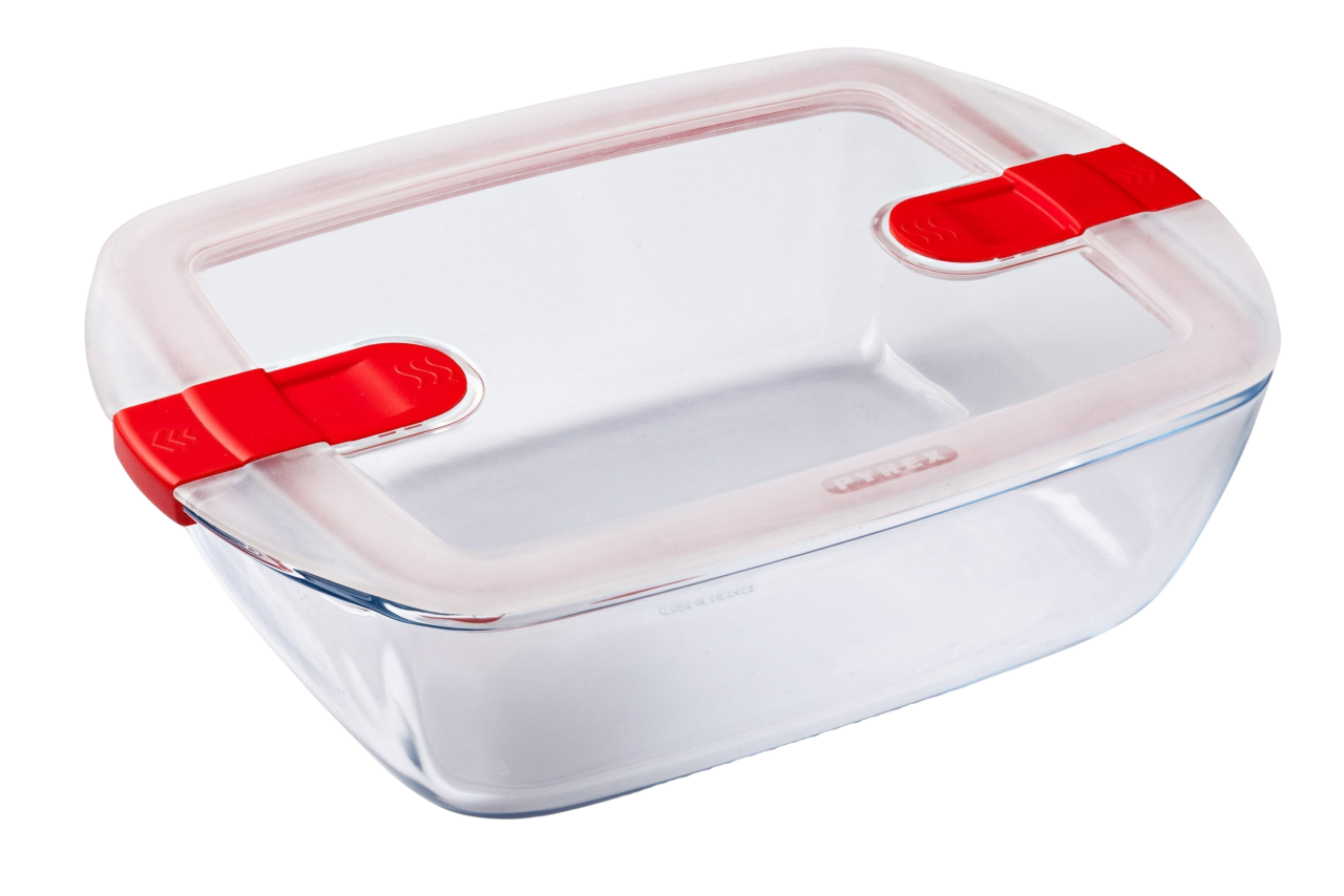 Base rectangulaire en verre boîtes de conservation - Compatible Gamme Cook & Heat