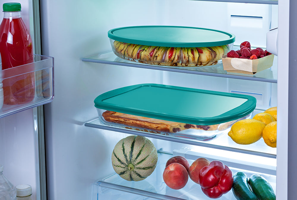 Ovale Familien-Backform aus Glas mit Deckel für 4/5 Personen - Cook & Store