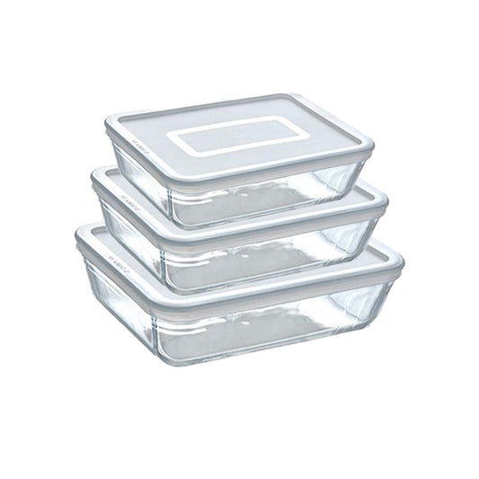 Cook&Freeze - Set di 3 contenitori speciali in vetro per congelatori