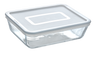 Cook & Freeze - Plat rectangulaire en verre avec couvercle spécial congélation air fyer*