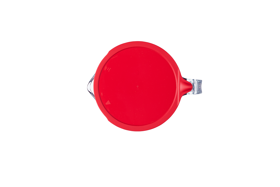 Glass measuring jug with lid 1L