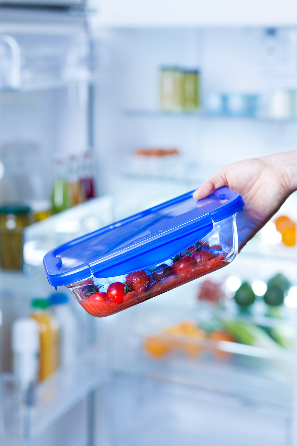 Set di 3 lunch box in vetro rettangolari con coperchio a chiusura ermetica - Cook & Go