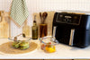 Plat airfryer en verre avec poignée amovible