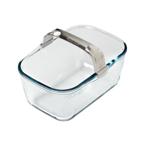 Piatto airfryer in vetro con manico rimovibile