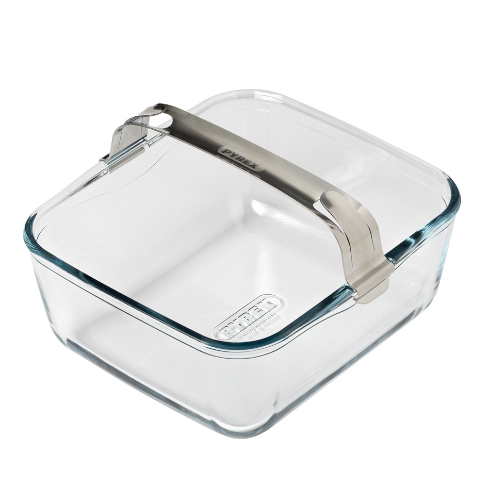 Plat airfryer en verre avec poignée amovible