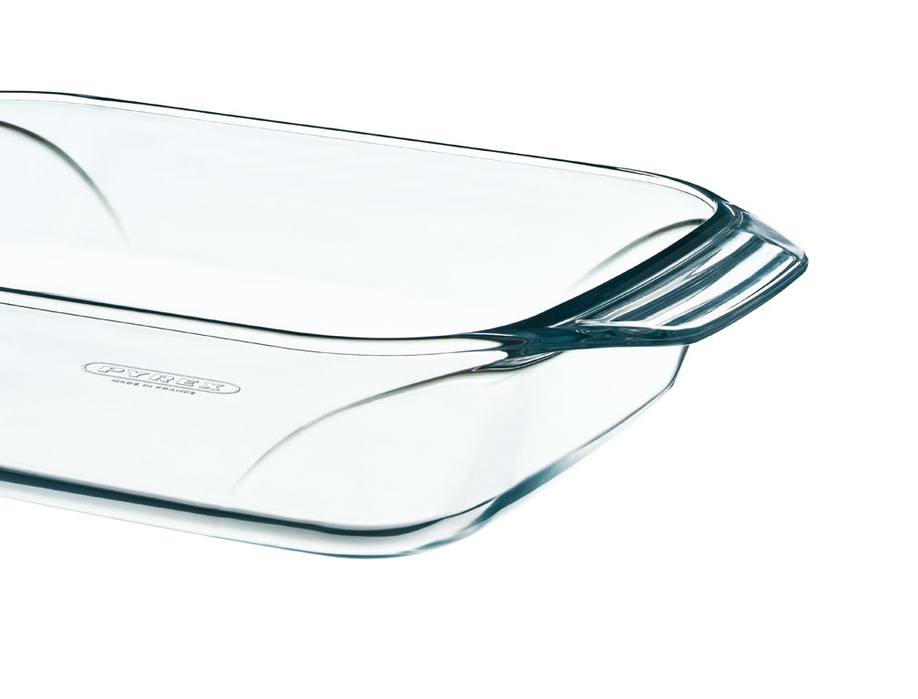 Set of 4 rectangular glass oven dishes with easy grip 27,31 35 and 39 cm - Irresistible