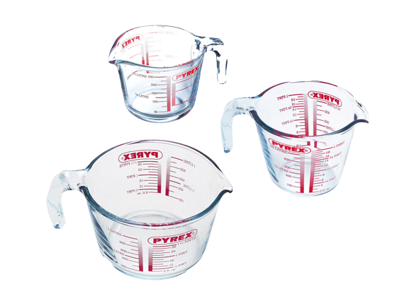 3er-Set Messbecher aus Glas - Classic
