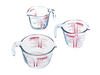 Set of 3 glass measuring jugs - Classic