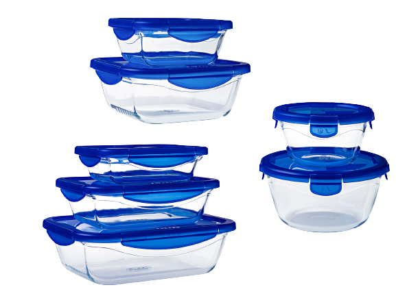 Cook & Go - Plat carré en verre avec couvercle étanche | ® Webshop FR Cook & Go - Plat carré en verre avec couvercle étanche | ® Webshop FR
