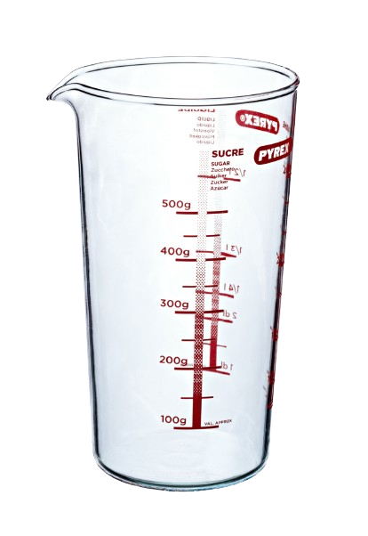Messbecher aus Glas 0.5L - Classic