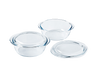 Set of 2 round glass casseroles