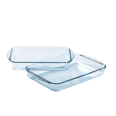 HARD BUNDLE Set of rectangular lasagne dishes Pyrex