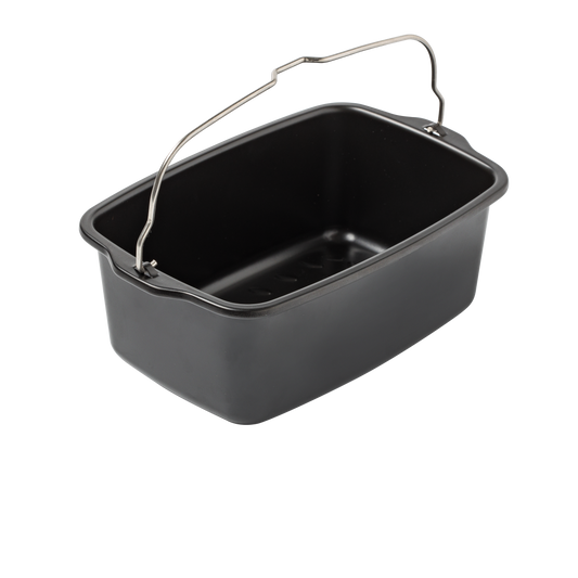 Metal cake pan for air fryers with a handle