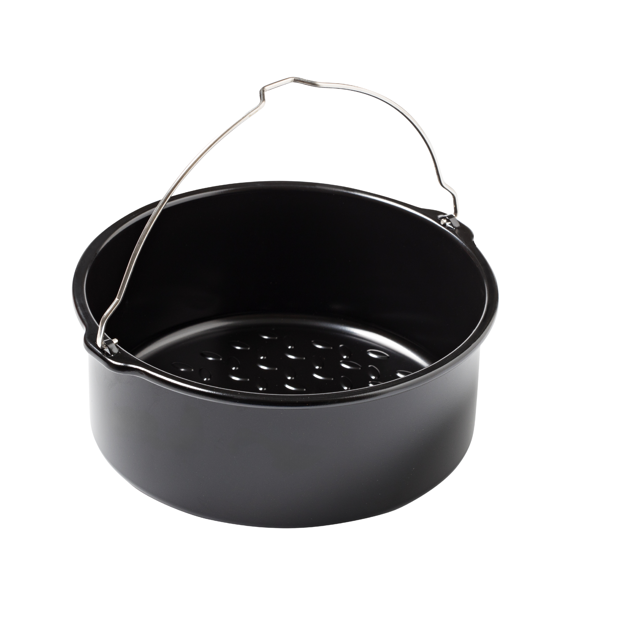 Air fryer-compatible round metal dish