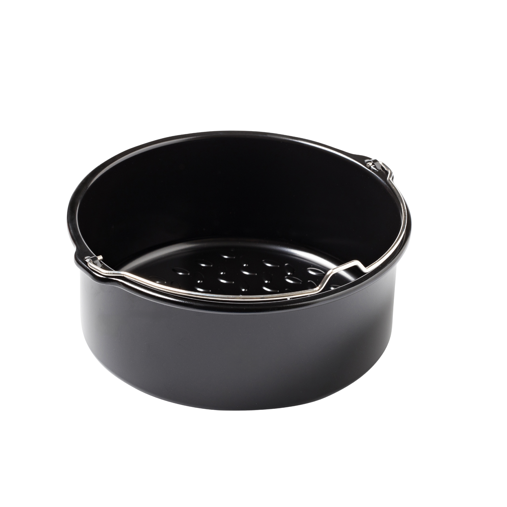 Air fryer-compatible round metal dish