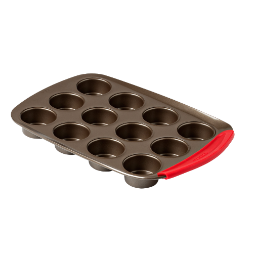 asimetriA - Moule à muffins en métal avec prise en main facile