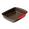 Fuente de metal para horno rectangular de fácil agarre - asimetriA
