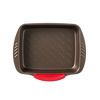 Fuente de metal para horno rectangular de fácil agarre - asimetriA