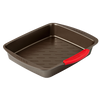 Fuente de metal para horno rectangular de fácil agarre - asimetriA