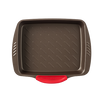 Fuente de metal para horno rectangular de fácil agarre - asimetriA