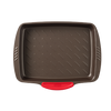 Fuente de metal para horno rectangular de fácil agarre - asimetriA