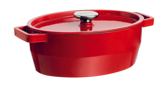 Ovale Cocotte aus Gusseisen - SlowCook