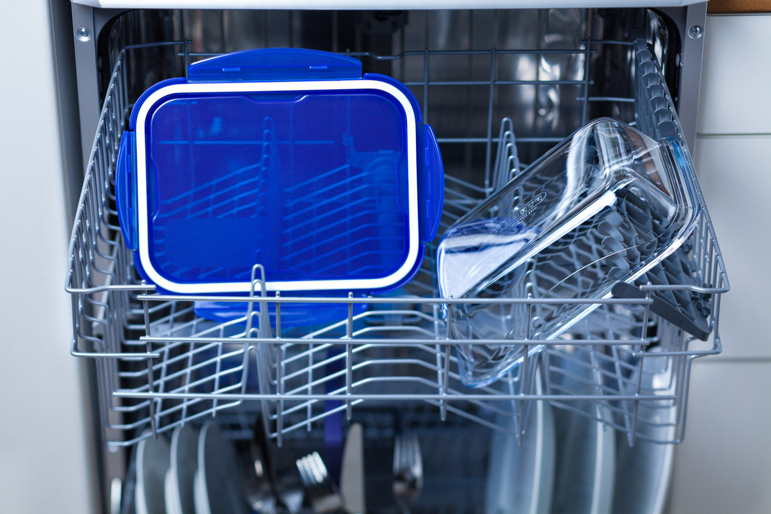 Set di 3 lunch box in vetro rettangolari con coperchio a chiusura ermetica - Cook & Go