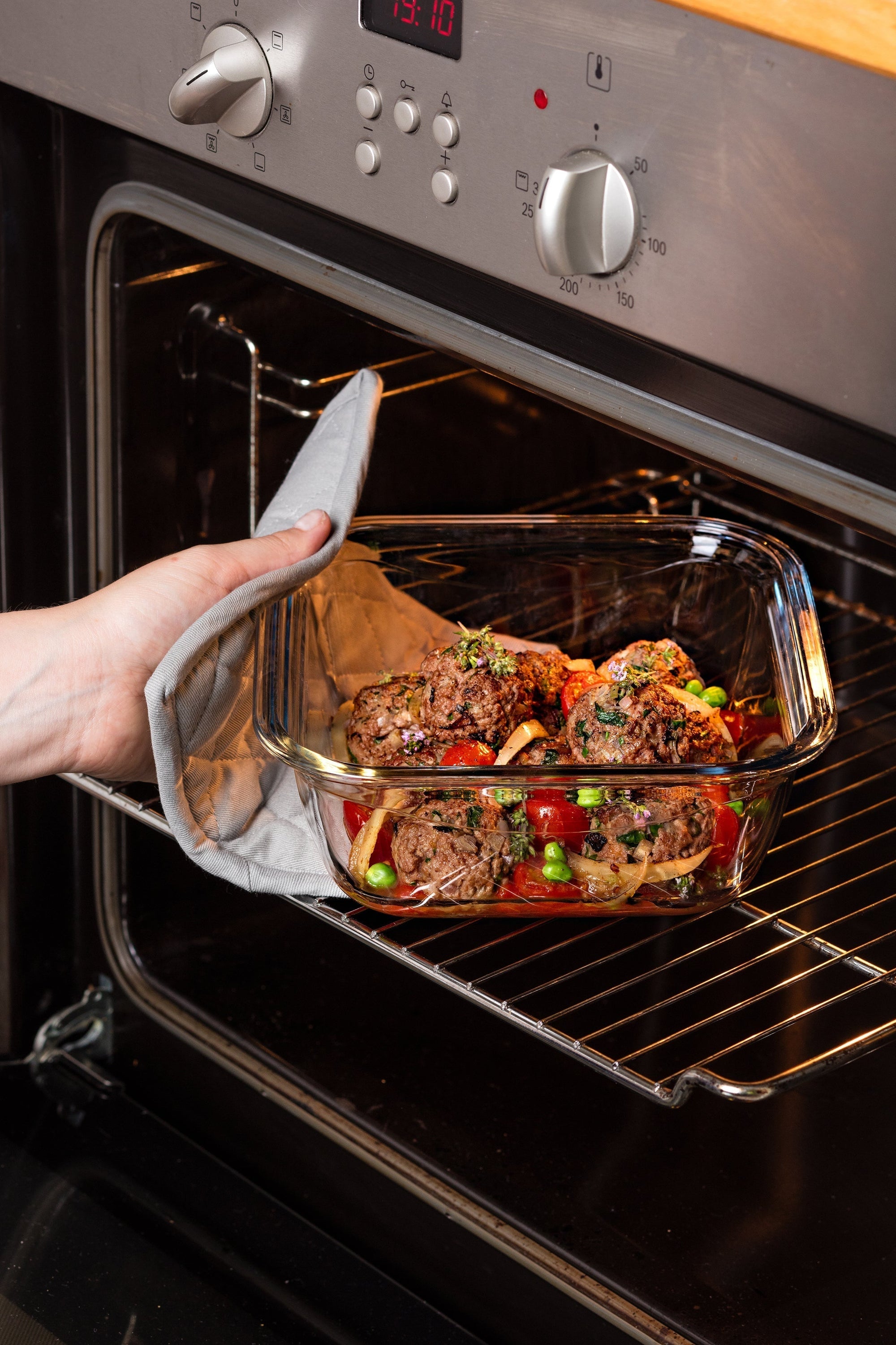 Set van 2 vierkante glazen schaaltjes met goed sluitend deksel - Cook & Go