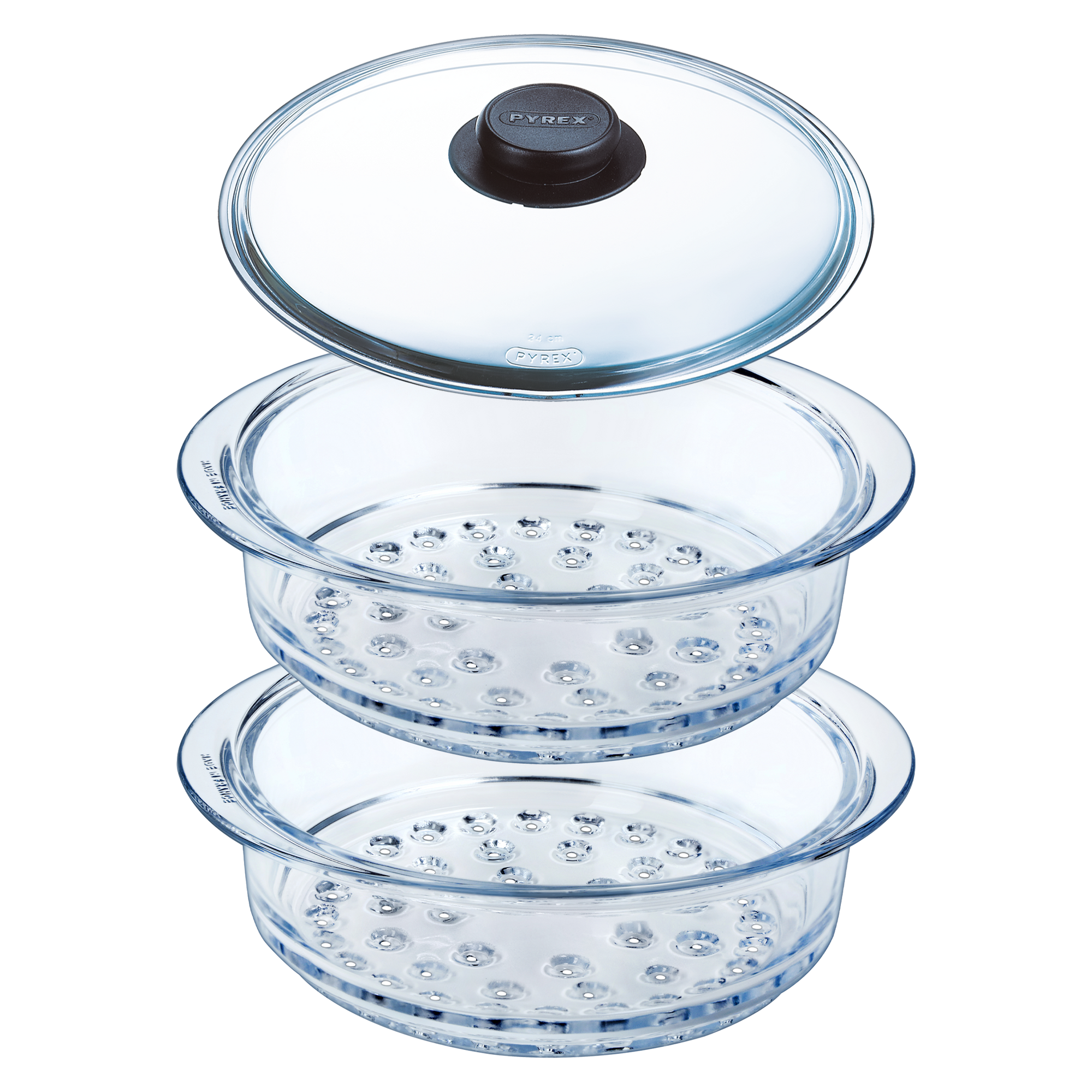 Double-deck steam basket with lid