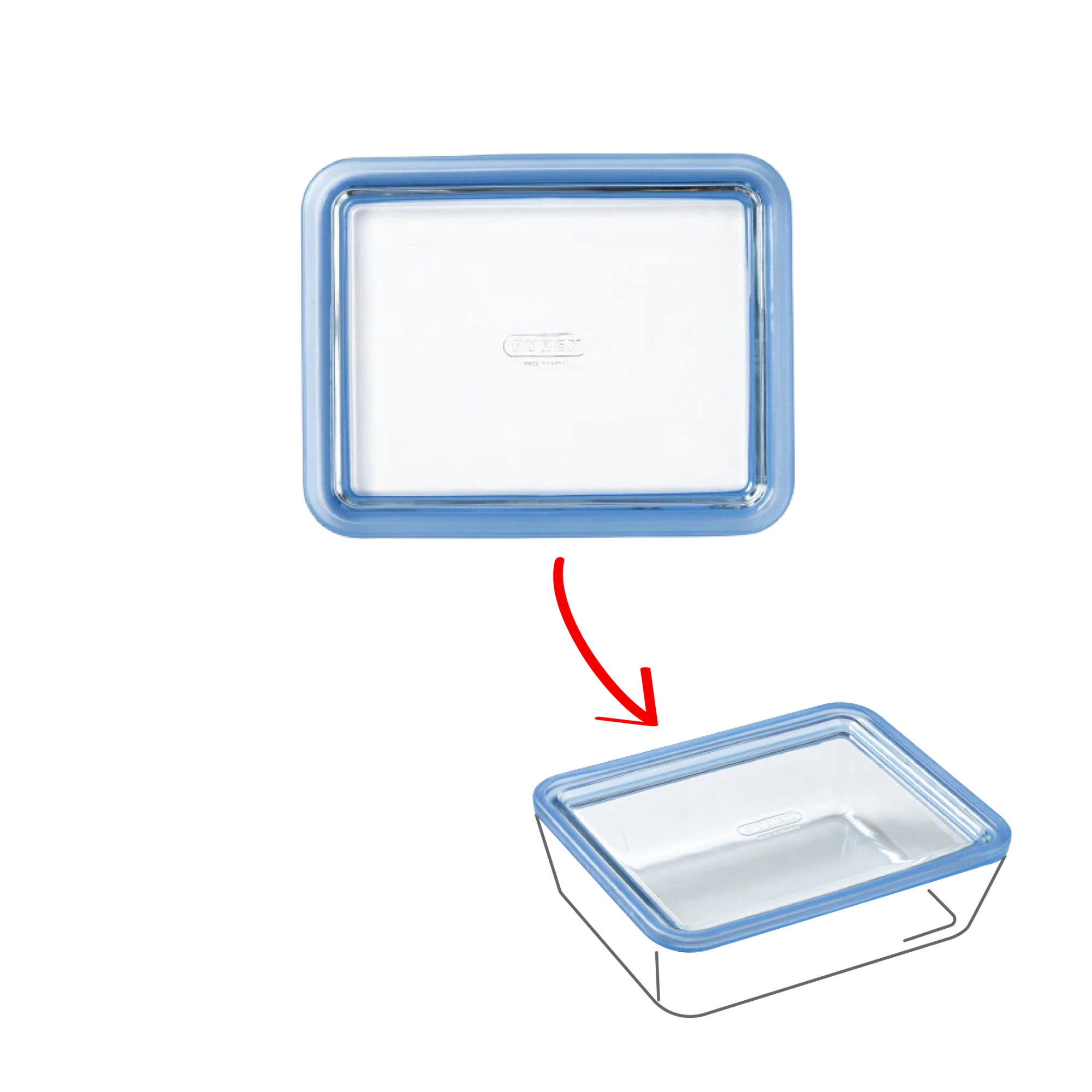 Zero Plastic - Coperchio in vetro di ricambio con guarnizione