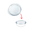 Vervangend deksel voor glazen braadpan Cocotte Ronde