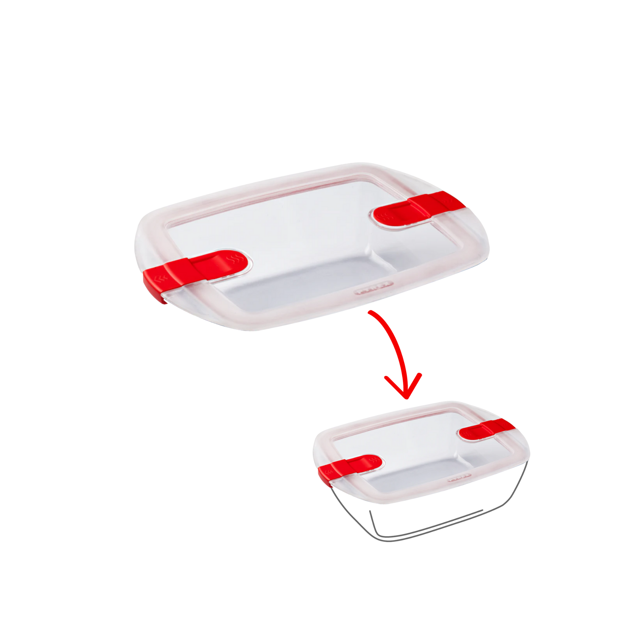 Cook&Heat - Rechteckiger Ersatzdeckel mit Dampfventilen
