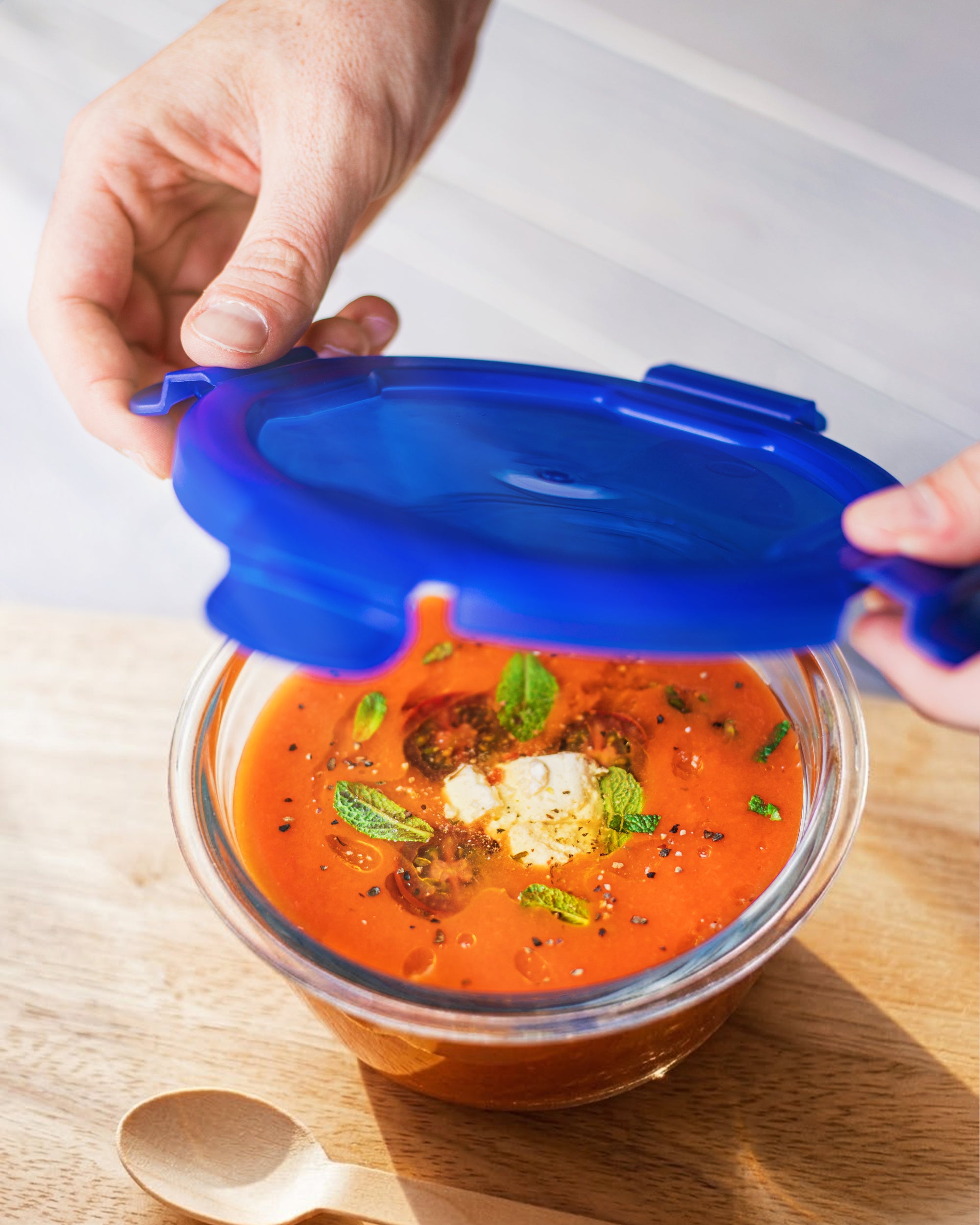 Cook & Go - Mini bol de cristal con tapa hermética 0,20L