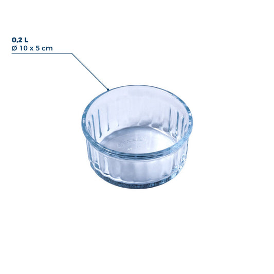 Set of 4 glass ramekins 10 cm