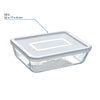 Cook & Freeze - Plat rectangulaire en verre avec couvercle spécial congélation air fyer*