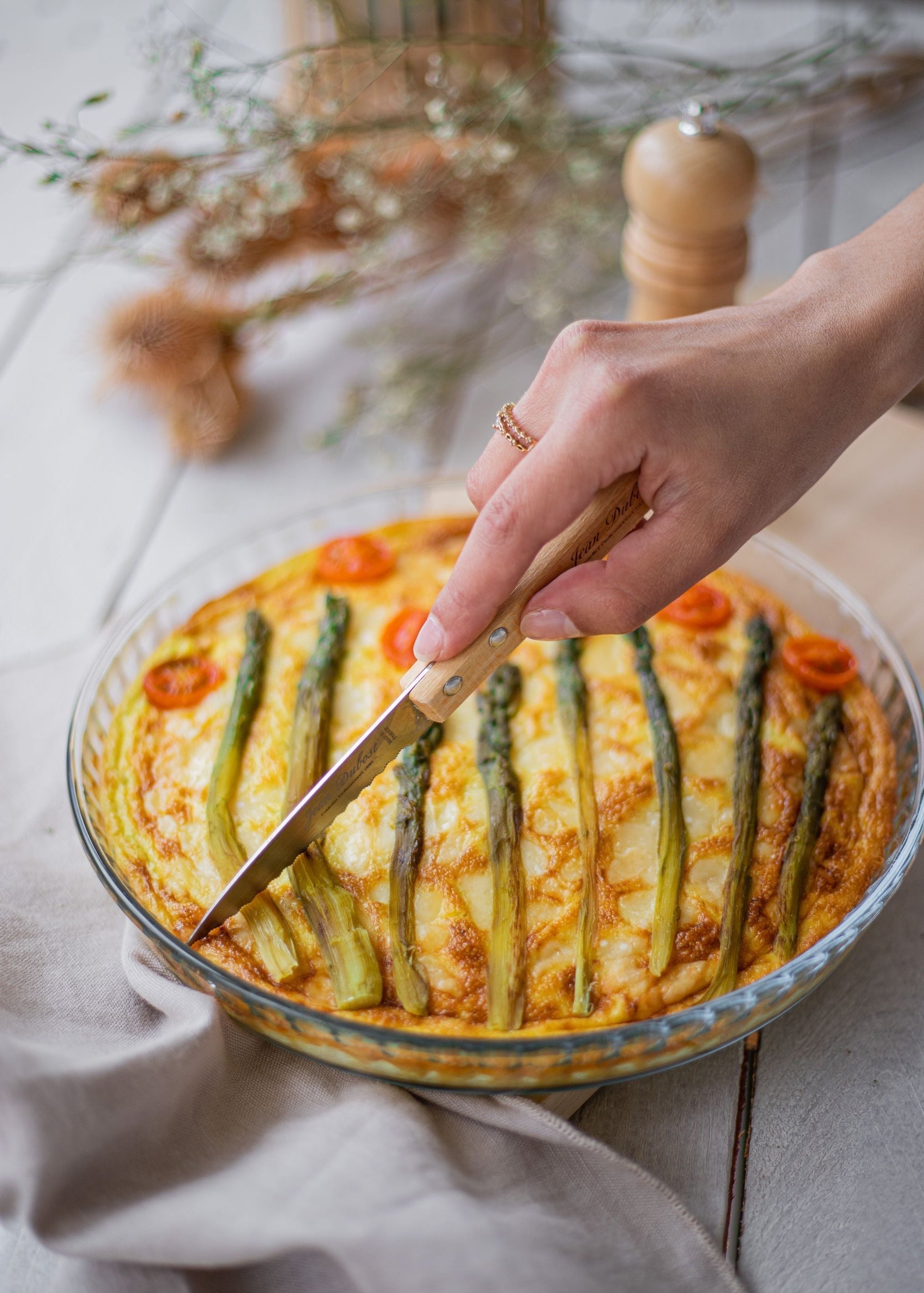 Set of 3 glass tart moulds 25, 28 and 31 cm