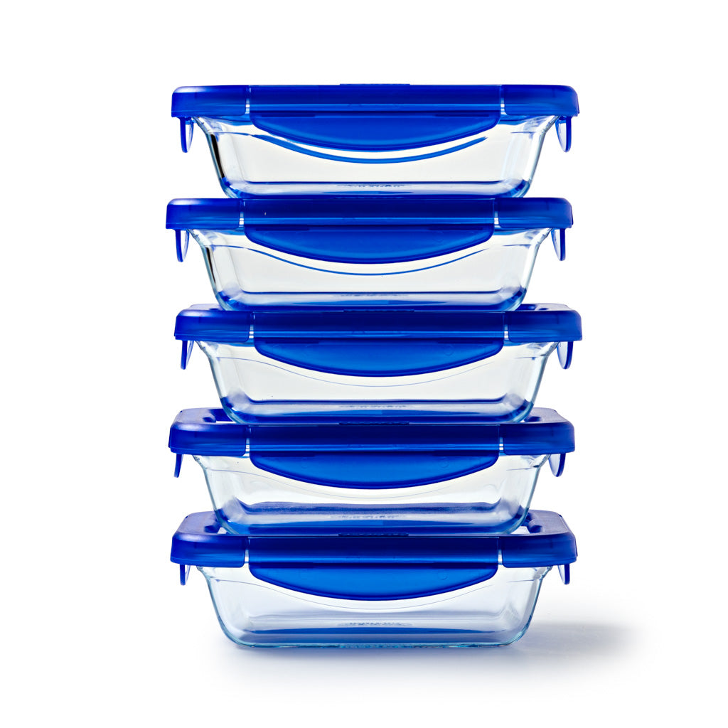 Cook&Go - Lot de 5 Lunch Box couvercle étanche & hermétique