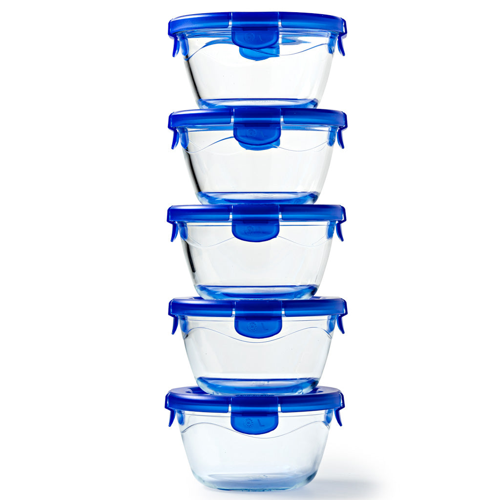 Cook&Go - Lot de 5 Lunch Box couvercle étanche & hermétique