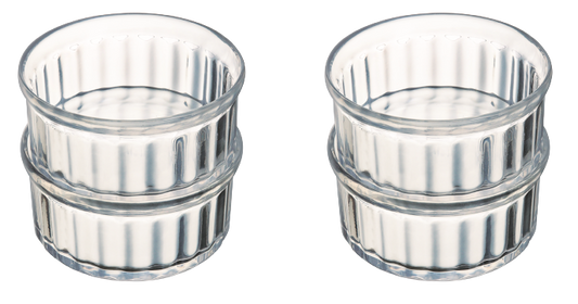 lot de 4 ramequins en verre, verre borosilicate pyrex, ramekins