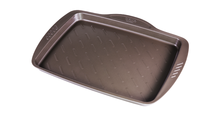 Metal baking tray with easy grip 35x27 cm - asimetriA