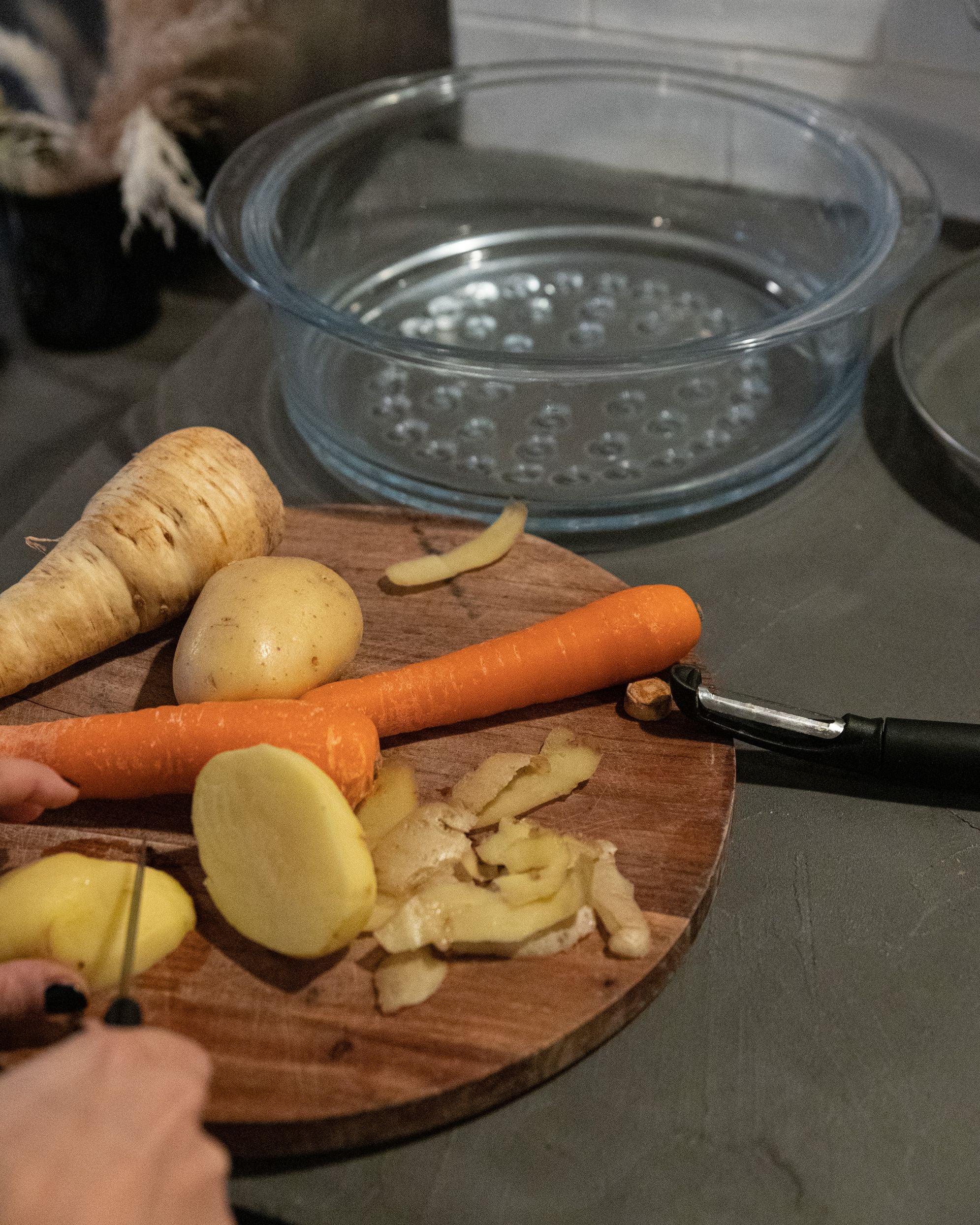 Cesta de vapor de cristal